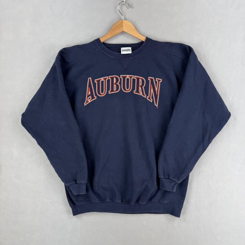 Vintage Auburn Tigers Sweatshirt Mens XL Blue NCAA Football Crewneck USA 90s